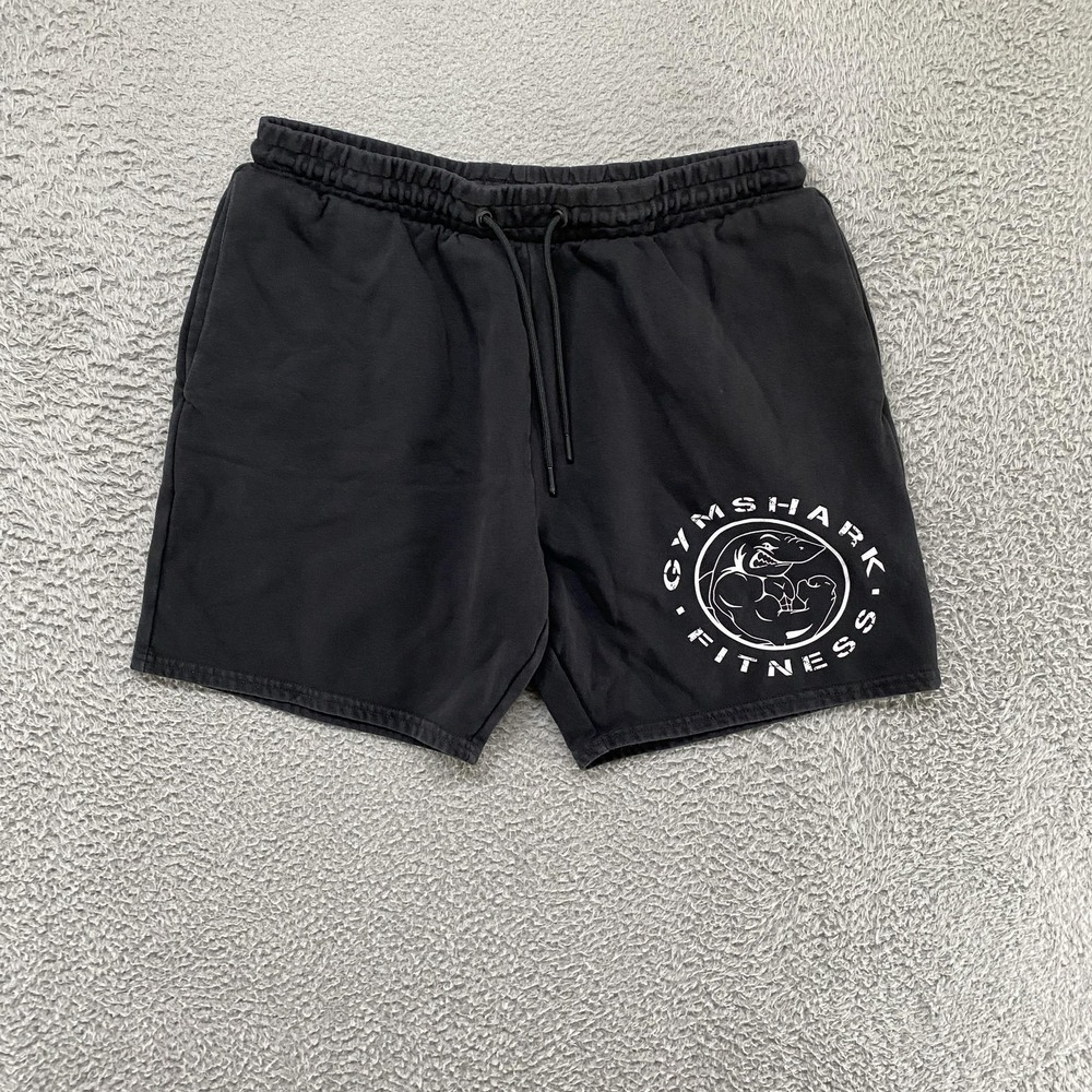 Gymshark Sweat Shorts Mens Large Black Fitness Lifting Training Athletic Gym